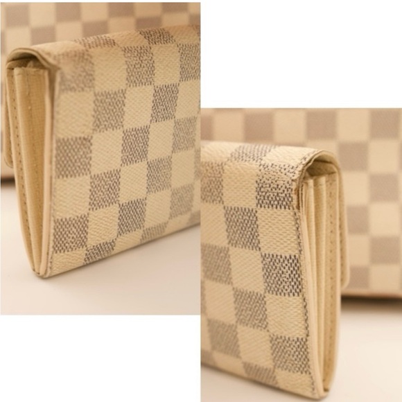 Louis Vuitton Bundle Damier Azur Saleya and Damier Azur Sarah Wallet GUC - Picture 6 of 13